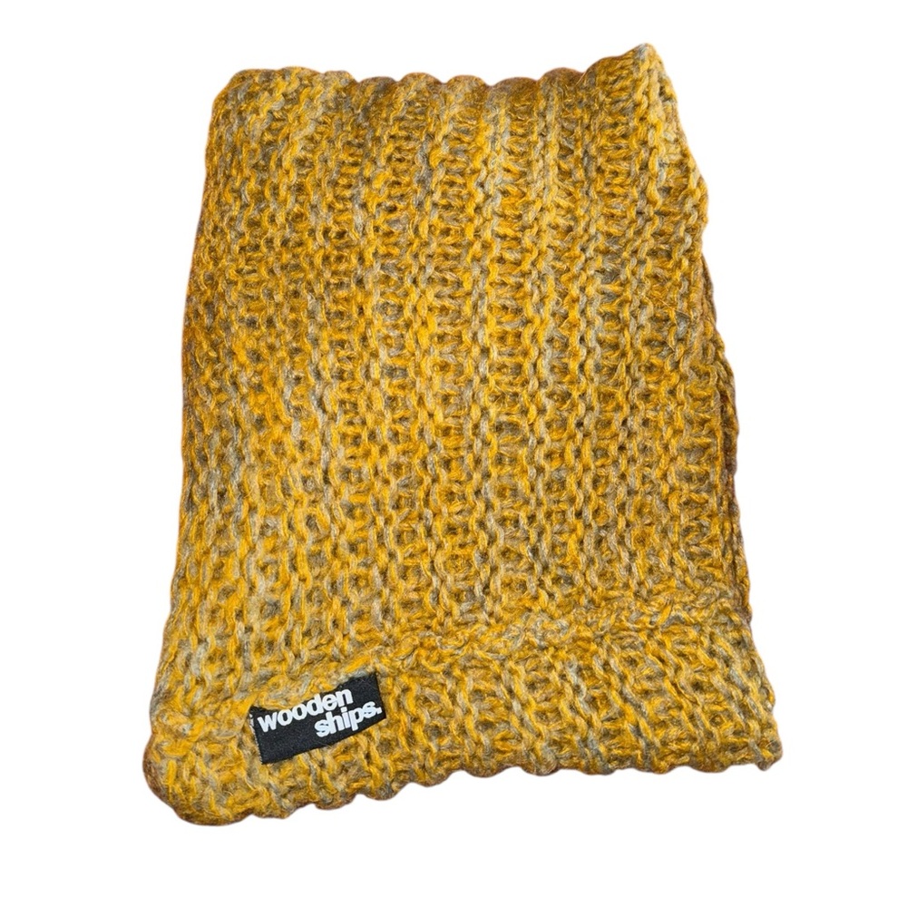 Anthropologie Wooden Ships Mustard Yellow Knit Infinity Neck Winter Scarf